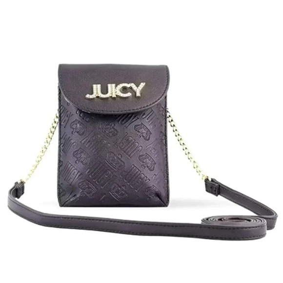 NWT Juicy Licorice Black Bright Lights Cellie Crossbody - Picture 1 of 8